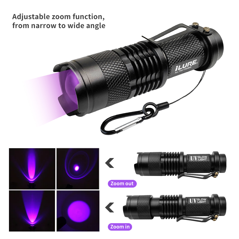 Mini UV Flashlight 395nm Ultra - đánh giá và giá Fishing Lure Kit
